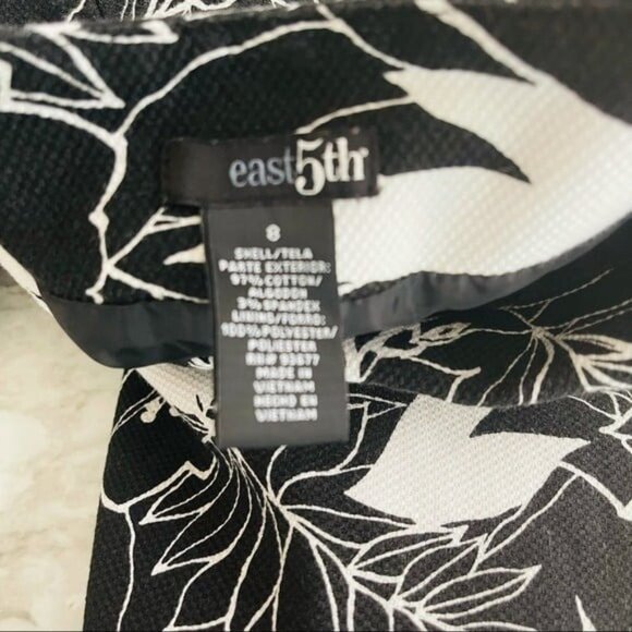 East 5th A Line Floral Pleated Shirt Size 6 - Picture 7 of 7